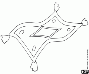 раскраска Ковер-самолет Аладдина