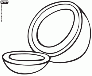 раскраска Кокос открыт