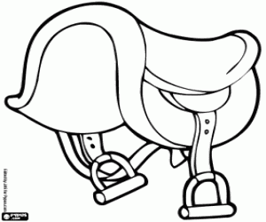 раскраска Конный седло