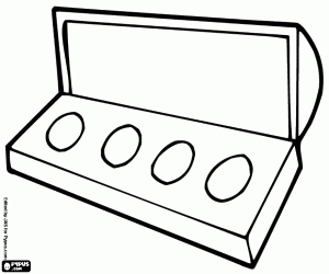 раскраска Коробка с акварельные краски