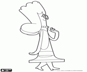 раскраска Королева Jammbo, со стороны