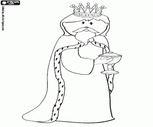 раскраска Король Гаспар и его подарок