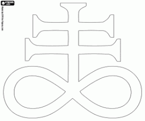 раскраска Креста сатаны