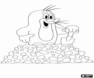 раскраска Крот моль и норы