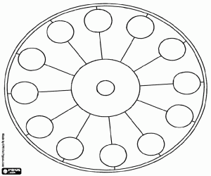 раскраска Круговая мандала с кругами