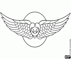 раскраска Крылатое сердце, суфийский символ