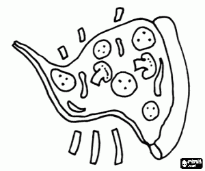 раскраска Кусочек пиццы