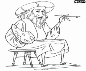 раскраска Леонардо да Винчи, Флоренция