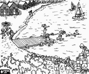 раскраска Летний лагерь