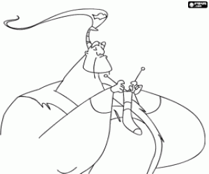 раскраска Лиан-Чу, охотник на драконов