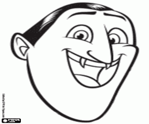 раскраска Лицо Drac вампира