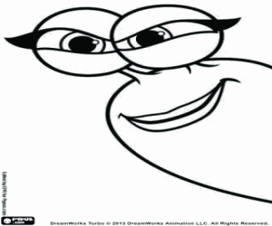 раскраска Лицо Улитка Ожог