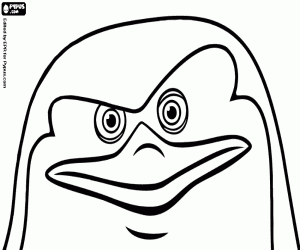 раскраска Лицо Шкипер