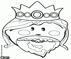 раскраска Лицо короля Мельхиор