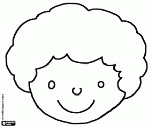 раскраска Лицо маленький мальчик Teo