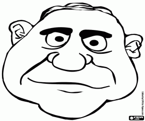 раскраска Лицо предполагаемого преступника