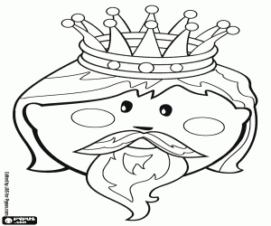 раскраска Лицо царя Каспар