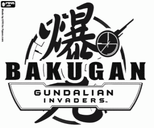 раскраска Логотип Bakugan Gundalian Invaders