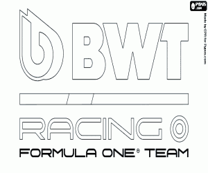 раскраска Логотип BWT Racing Point F1 Team