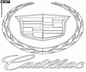 раскраска Логотип Cadillac