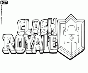 раскраска Логотип Clash Royale, видео игры