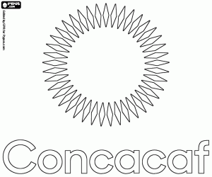 раскраска Логотип CONCACAF, КОНКАКАФ