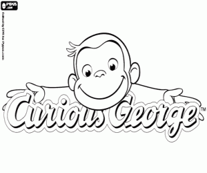 раскраска Логотип Curious George