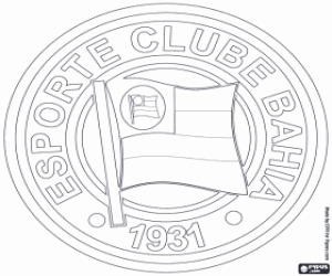 раскраска Логотип Esporte Clube Bahia
