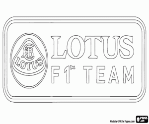 раскраска Логотип F1 Team Lotus
