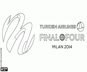 раскраска Логотип Final Four Milan 2014