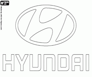 раскраска Логотип Hyundai