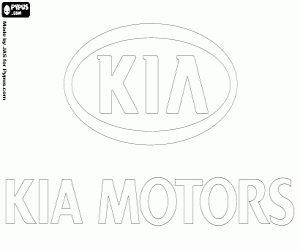 раскраска Логотип KIA Motors