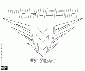 раскраска Логотип Marussia F1 Team