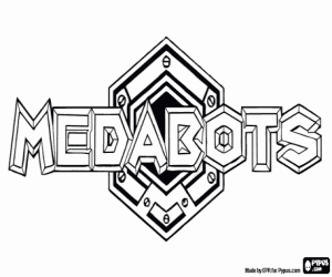 раскраска Логотип Medabots