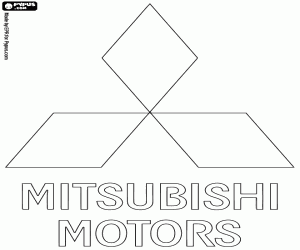 раскраска Логотип Mitsubishi Motors