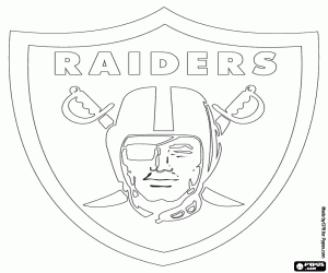 раскраска Логотип Oakland Raiders