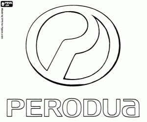 раскраска Логотип Perodua