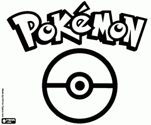 раскраска Логотип Pokemon и Pokeball