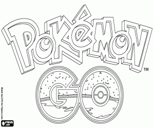 раскраска Логотип Pokémon GO