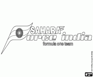 раскраска Логотип Sahara Force India Formula One Team