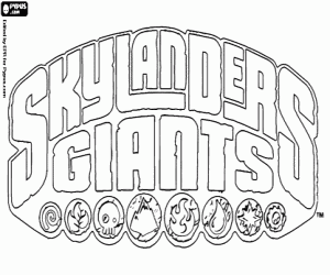 раскраска Логотип Skylanders Giants