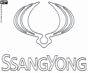 раскраска Логотип SsangYong