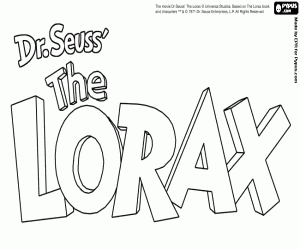 раскраска Логотип The Lorax