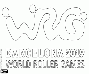 раскраска Логотип World Roller Games Барселона 2019
