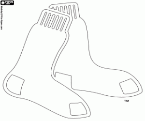 раскраска Логотип Бостон Ред Сокс