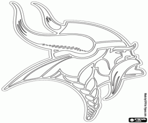 раскраска Логотип Миннесота Вайкингз