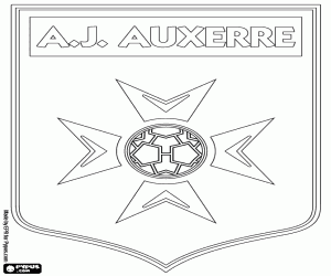 раскраска Логотип Осе́р, AJ Auxerre