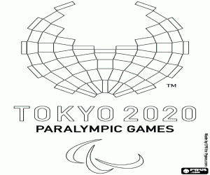 раскраска Логотип Паралимпийских игр Токио 2020