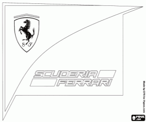раскраска Логотип Скудерия Феррари, Scuderia Ferrari