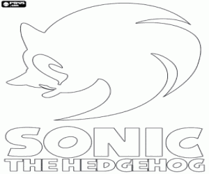 раскраска Логотип Соник. Sonic The Hedgehog